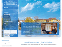 Tablet Screenshot of hotel-mainlust.de
